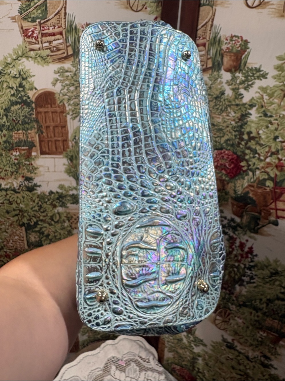 Brahmin Duxbury Blue iridescent bag - Picture 3 of 10